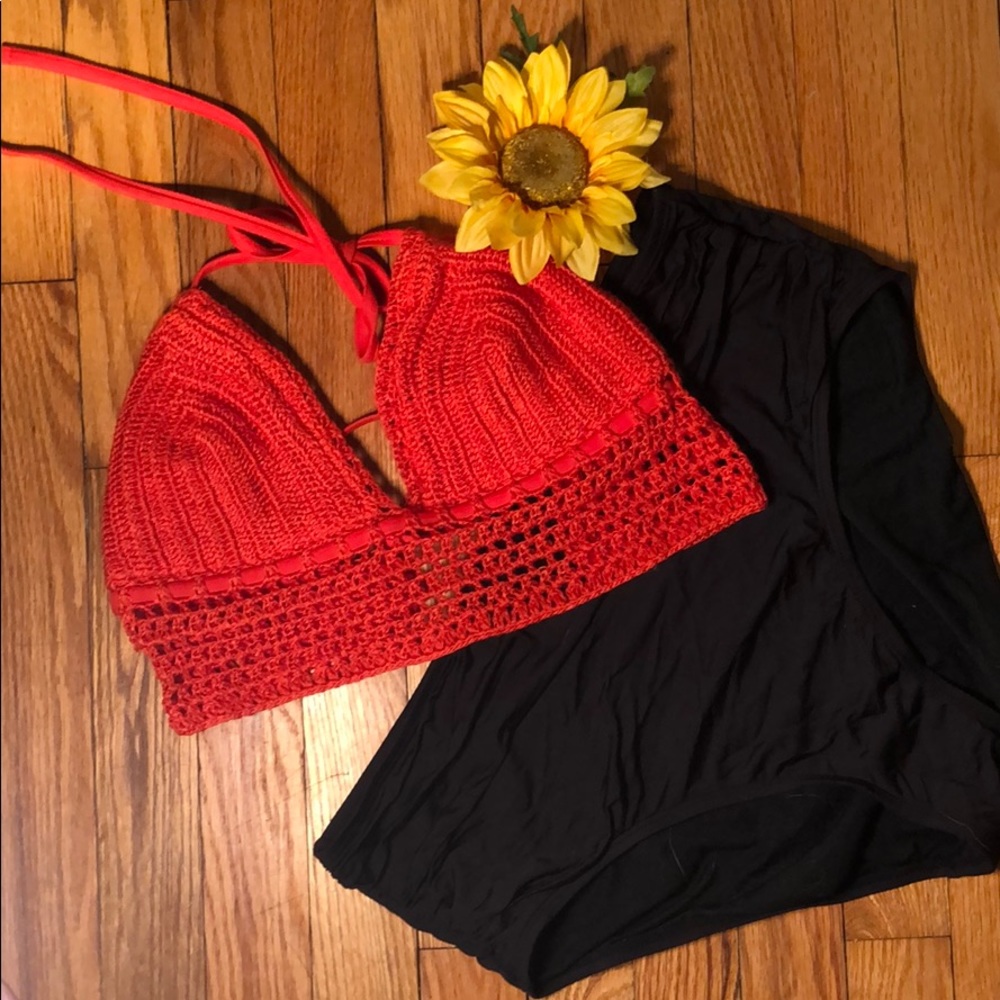 Red bikini top